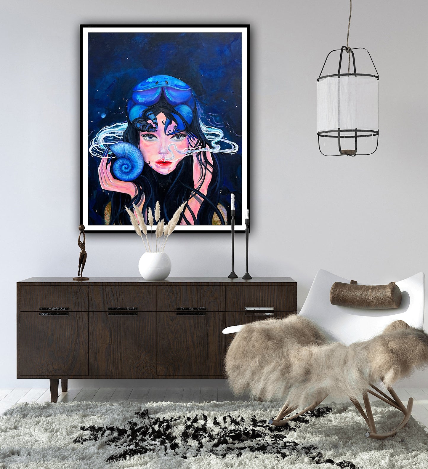 Print artistic Vraja marii, arta contemporana pe hartie premium inspirata de mare si simboluri oceanice