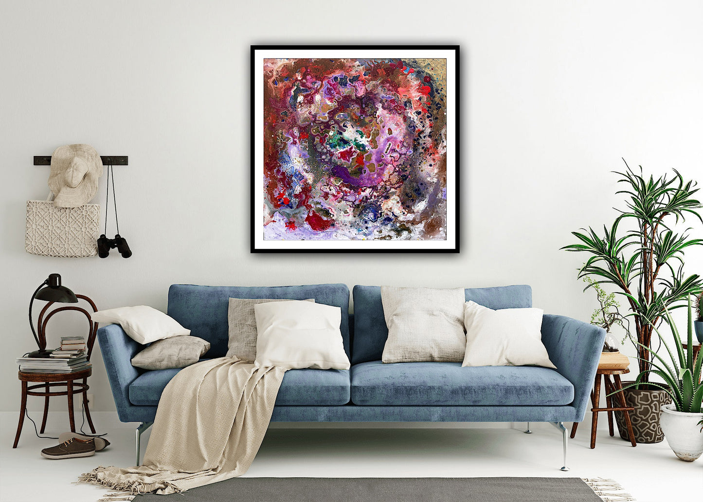 arta abstracta pe panza Lumea in detalii mici – print decorativ