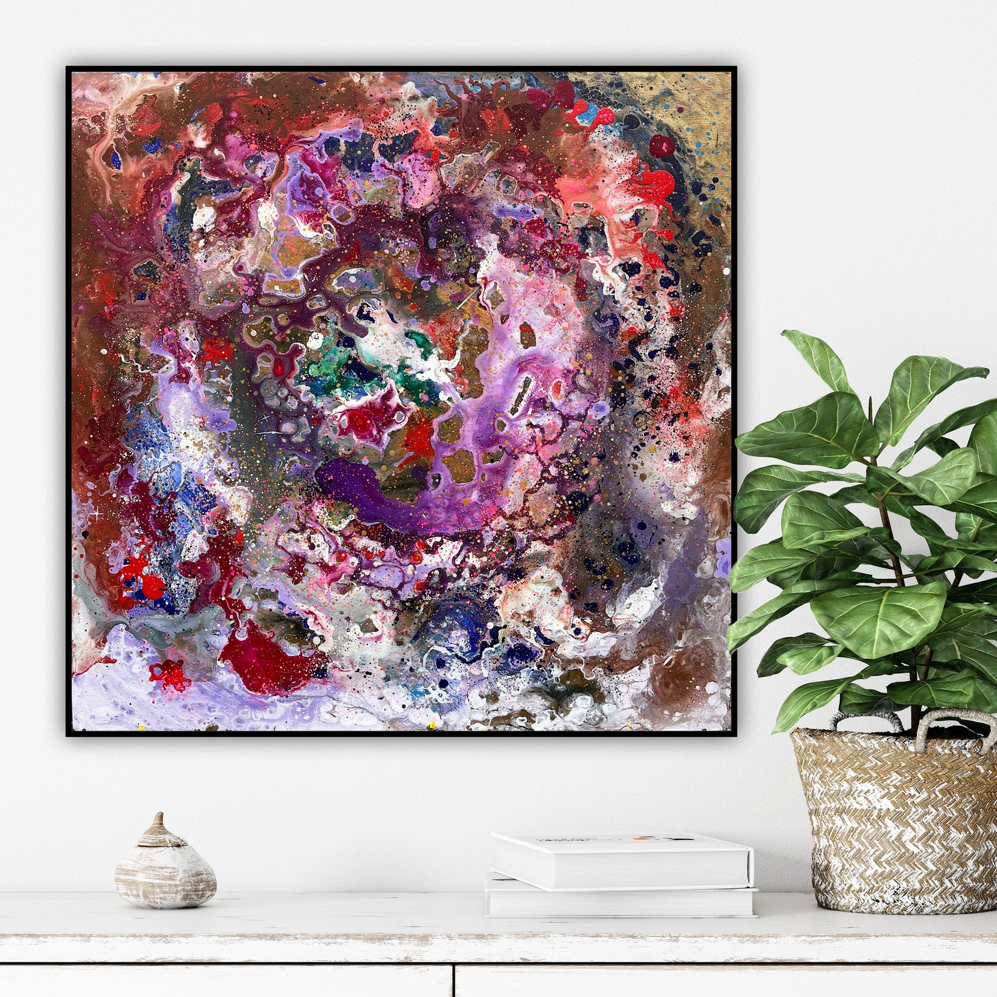 Print abstract premium Lumea in detalii mici, o reproducere moderna pe hartie de calitate superioara.