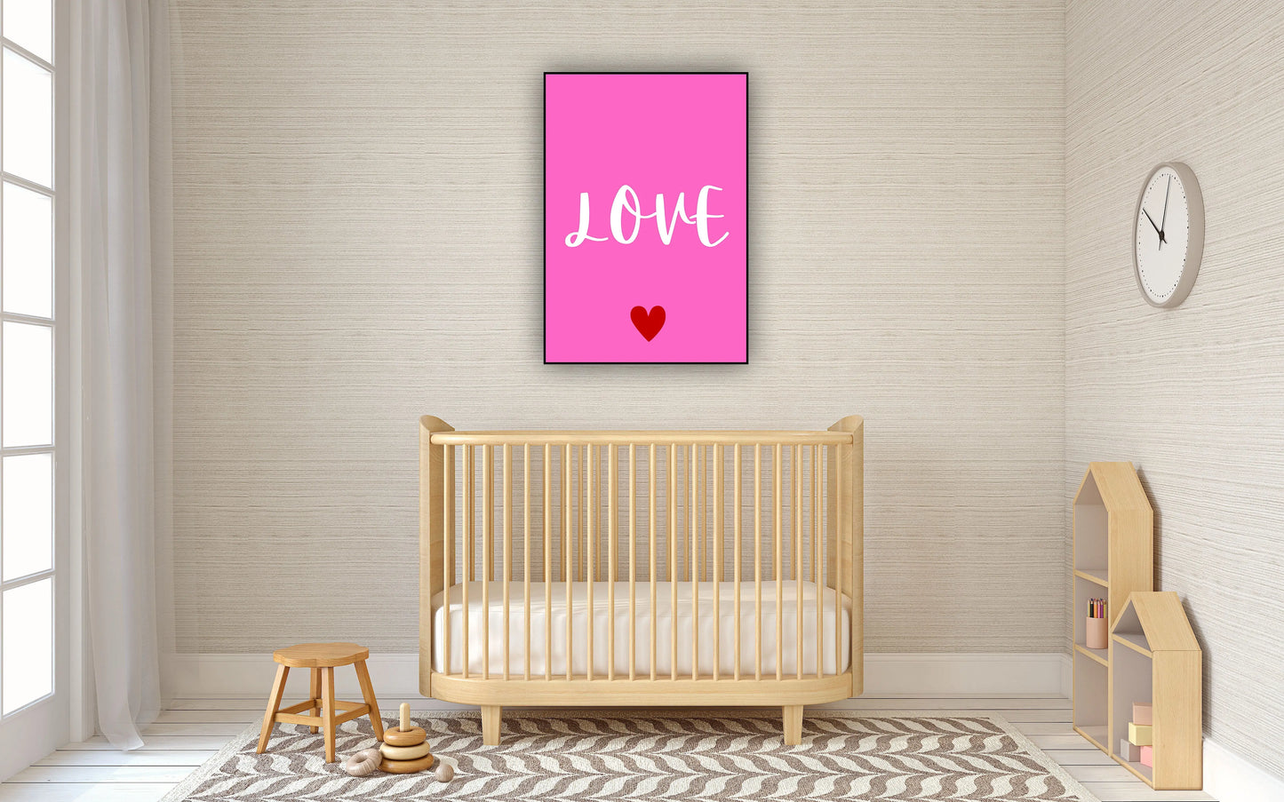 Print decorativ Love – lucrare moderna cu design simplu si impact vizual.