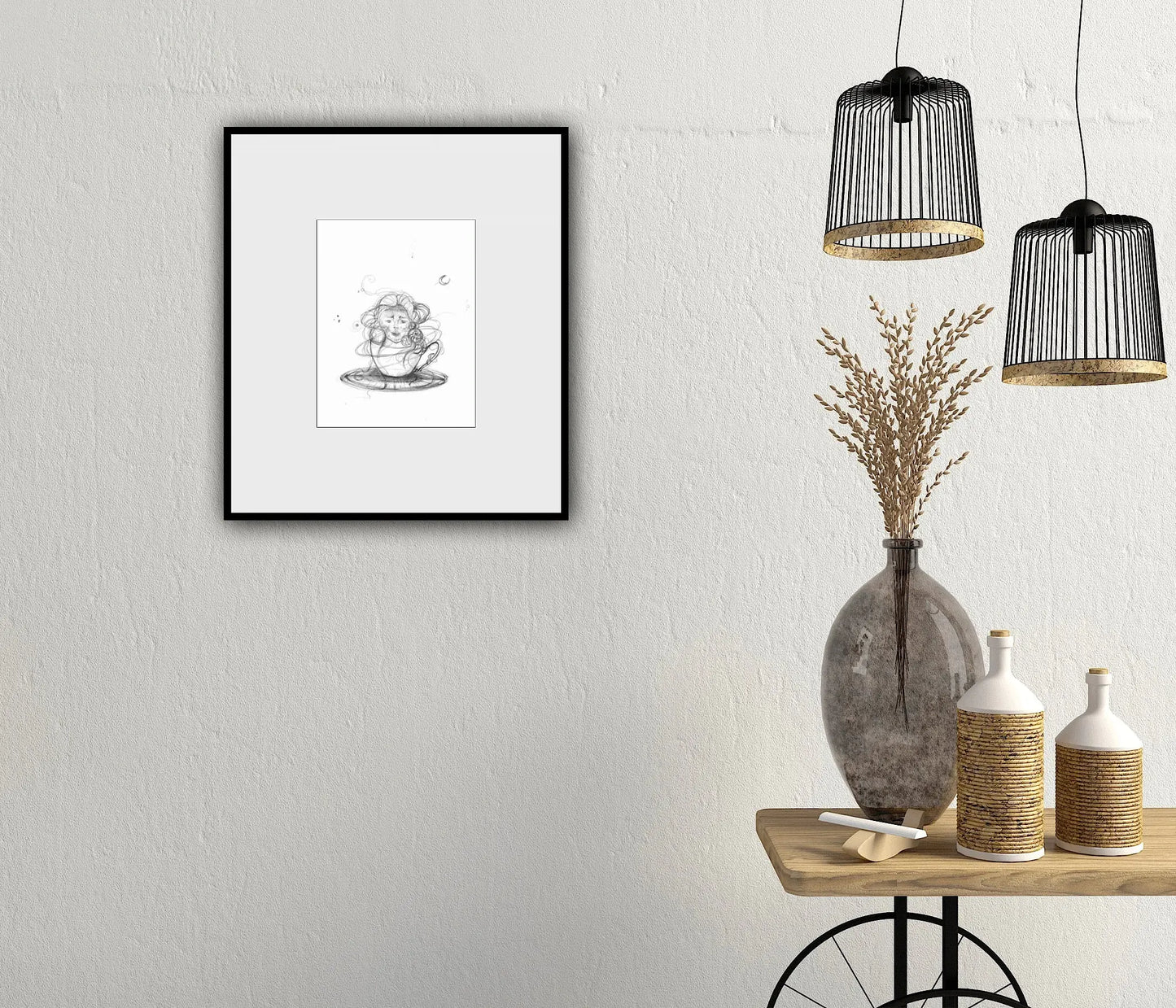 Print pe hartie premium, schita in creion