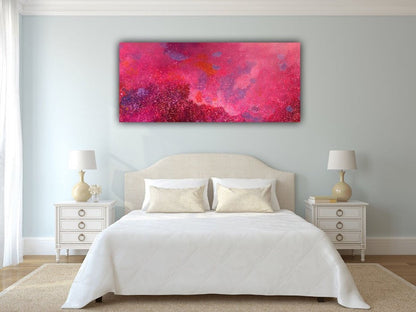 Tablou abstract pe panza 3D, lucrare artistica originala ideala pentru decoruri contemporane.