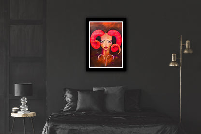 Print artistic Zodia Berbec – decor astrologic modern, arta premium pentru colectii personale.