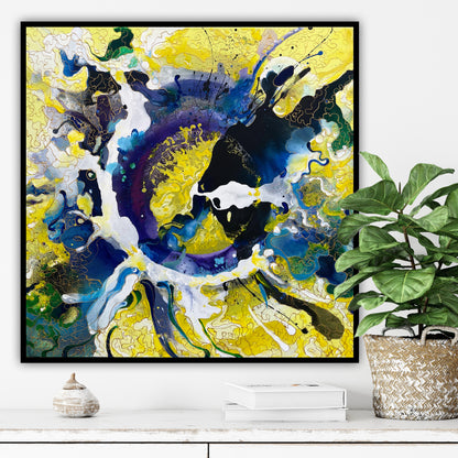 print artistic premium Vibratie galbena pentru decor contemporan