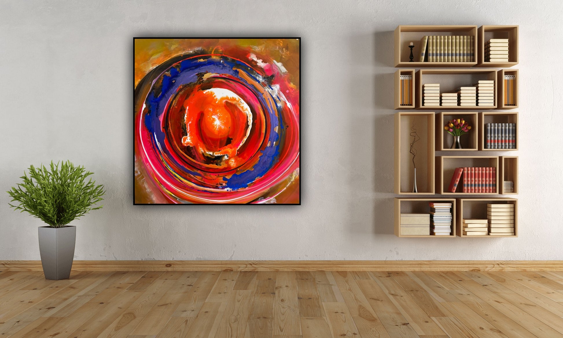 Deja Vu – lucrare pictata manual pe panza, arta abstracta contemporana.