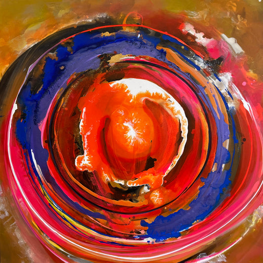 Deja Vu – pictura originala pe panza, lucrare abstracta moderna realizata manual.