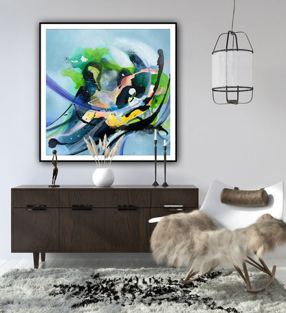 Poster abstract „Simfonie de primavara” – design artistic pe hartie groasa