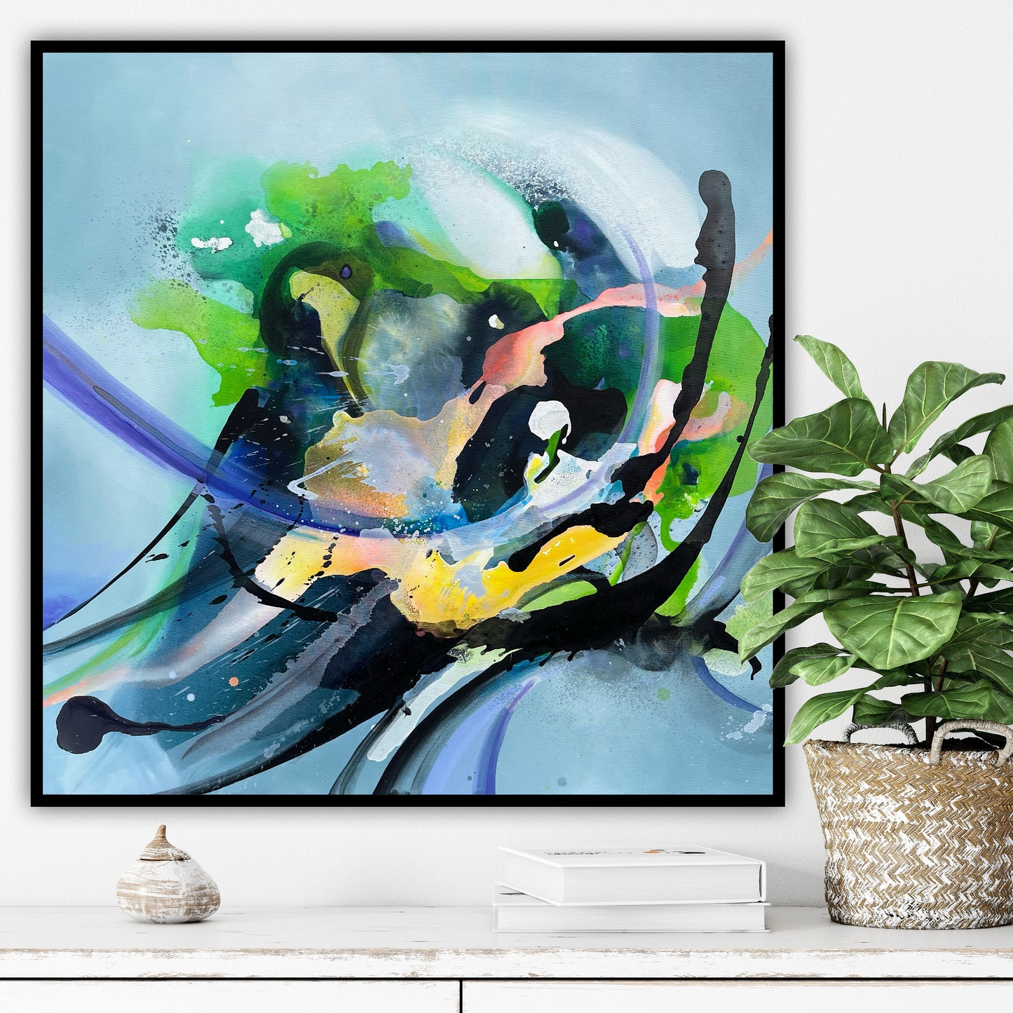 Poster artistic „Simfonie de primavara” – arta abstracta pentru decor modern