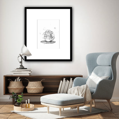 Print artistic Visul, grafică originală reprodusă pe hârtie premium, perfectă pentru living sau birou.
