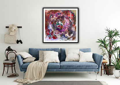 arta abstracta pe panza Lumea in detalii mici – print decorativ