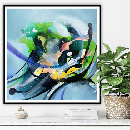 Print premium „Simfonie de primavara” – tablou abstract cu nuante luminoase