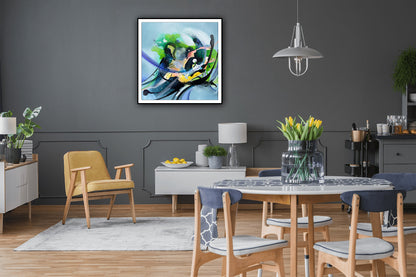 Print abstract „Simfonie de primavara” – arta contemporana pe hartie de calitate