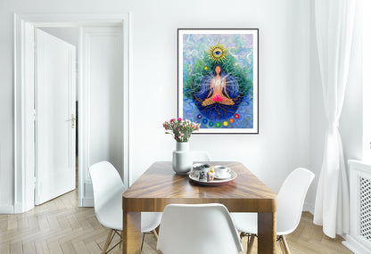 artă spirituală ideală pentru studio de yoga sau cameră de relaxare