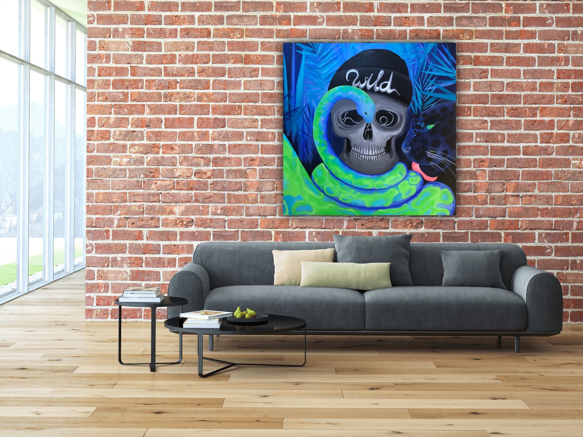 Tablou Wild, lucrare artistica originala pe panza, ideala pentru decoruri contemporane.