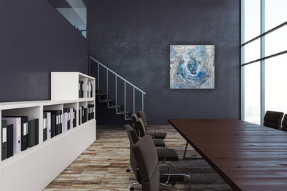 Tablou acrylic pouring pentru birou