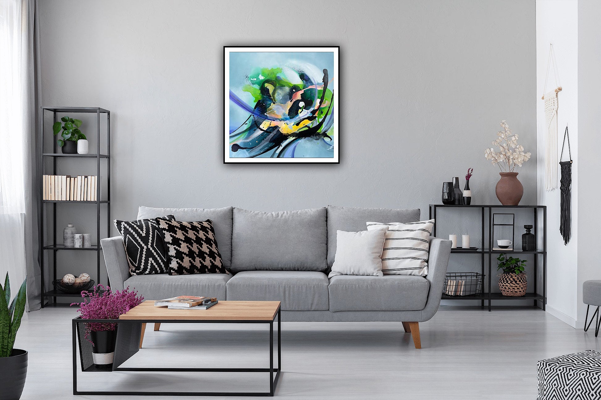 Tablou modern „Simfonie de primavara” – print artistic cu accente vibrante