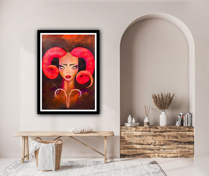 Arta contemporana Zodia Berbec – reproducere artistica premium ideala pentru pasionatii de zodiac.